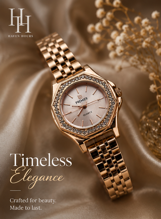 Premier Rose Gold Crystal Women's Watch