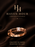 Haven Hour (HH) Rose Gold Princess Cut Ring – Timeless Luxury for Her
