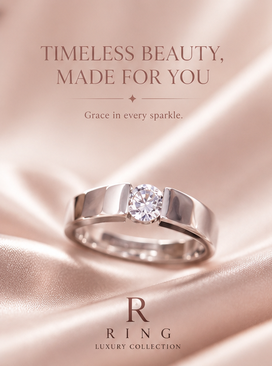 Haven Hour™ Celeste Crystal Ring – Silver Elegance Collection