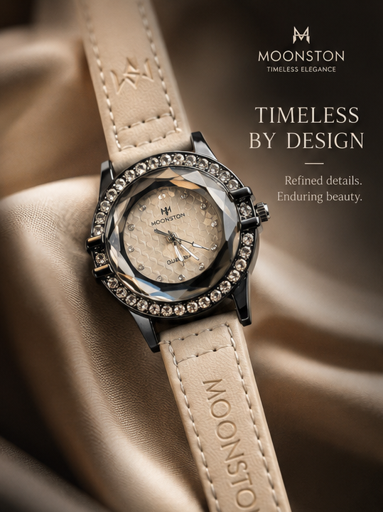Moonston Celeste Crystal Watch – Ivory Edition