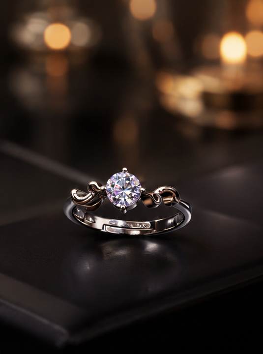 Haven Hour™ Eternal Spark Ring – Luxury Zircon Silver Promise Ring