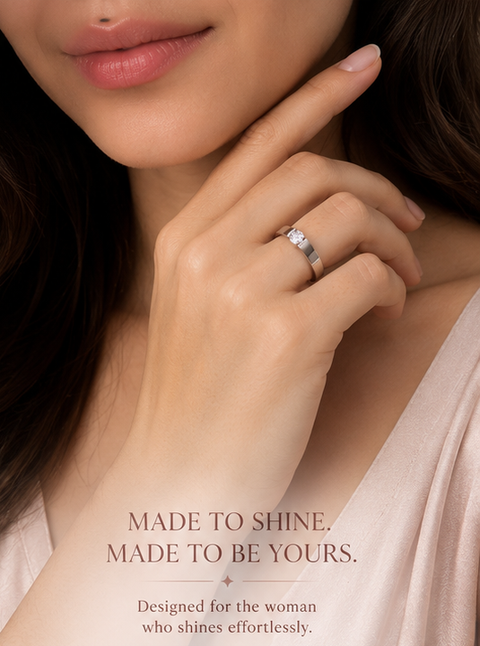Haven Hour™ Celeste Crystal Ring – Silver Elegance Collection