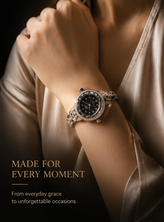 Haven Hour™ Midnight Crystal Luxe Watch for Women