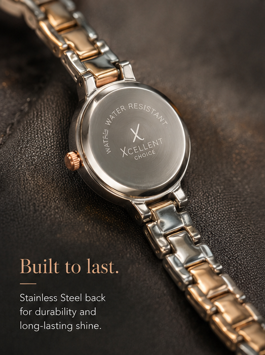 Haven Hour™ Celestia Luxe Crystal Watch – Rose Gold & Silver Edition