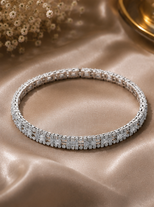 HH Eternity Luxe Bracelet – Silver Crystal Tennis Bracelet