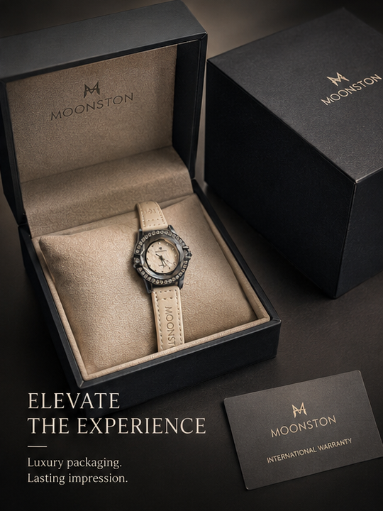 Moonston Celeste Crystal Watch – Ivory Edition