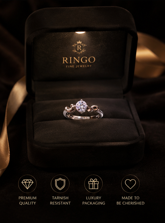 Haven Hour™ Eternal Spark Ring – Luxury Zircon Silver Promise Ring