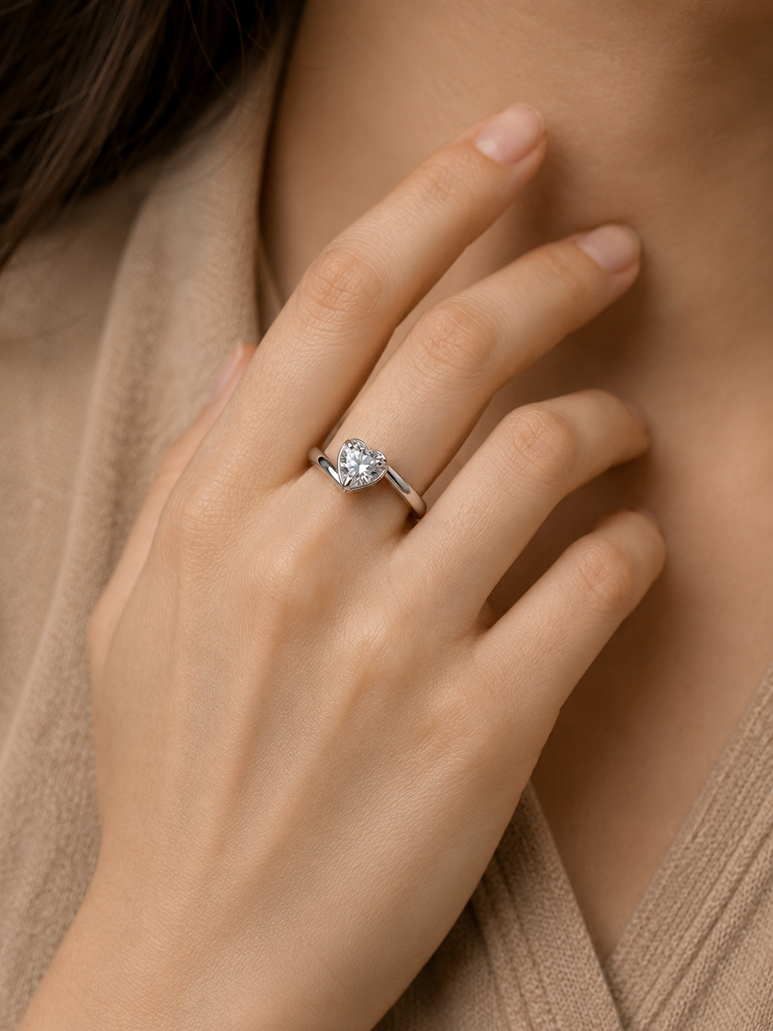 Haven Hour™ Heart Glow Adjustable Ring