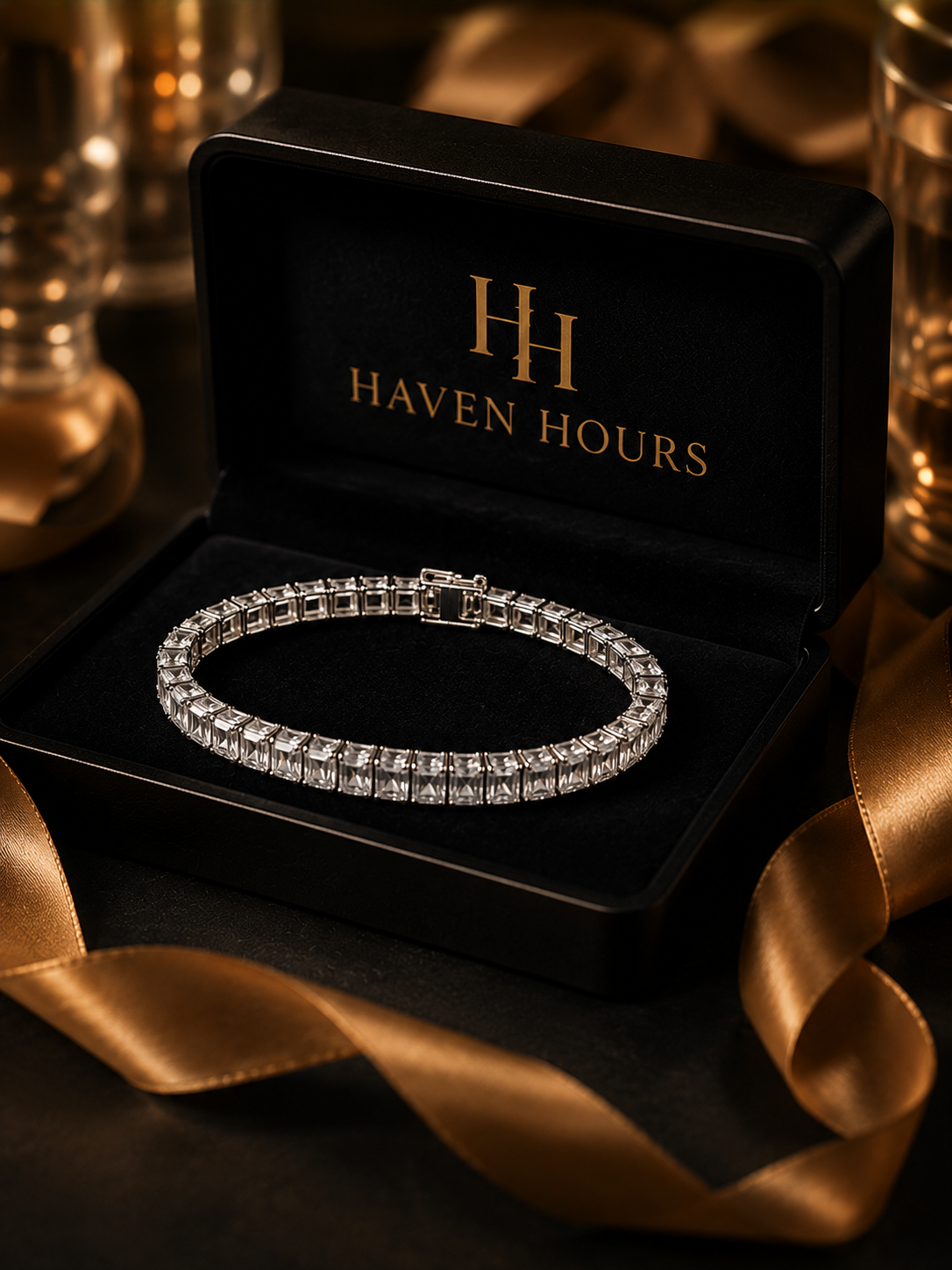 HH Eternity Luxe Bracelet – Silver Crystal Tennis Bracelet