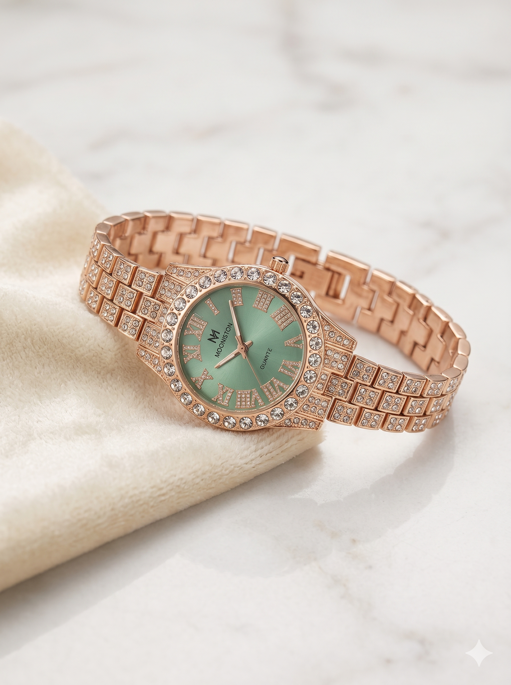Elysian Rose & Mint Crystallized Timepiece