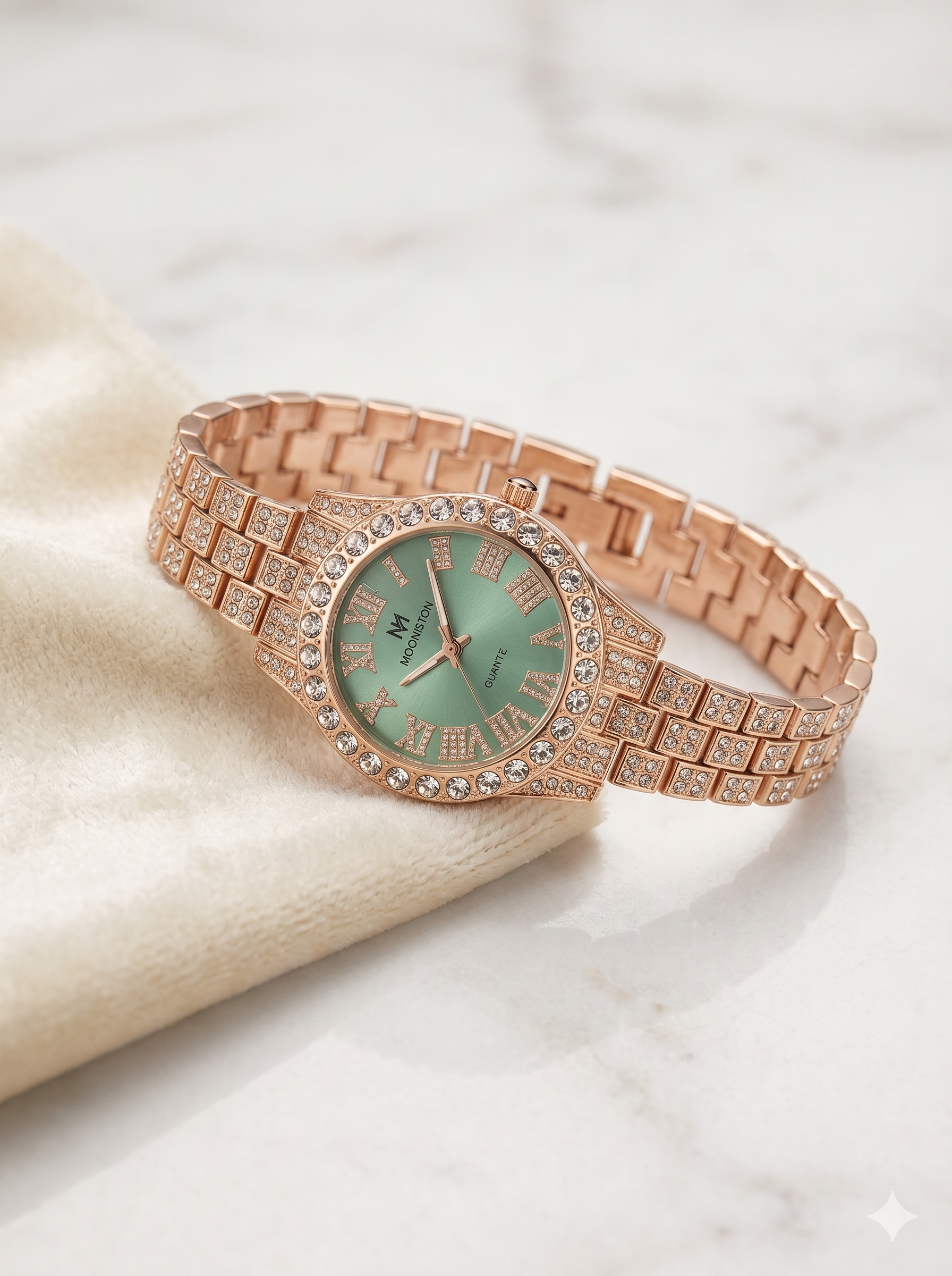 Elysian Rose & Mint Crystallized Timepiece