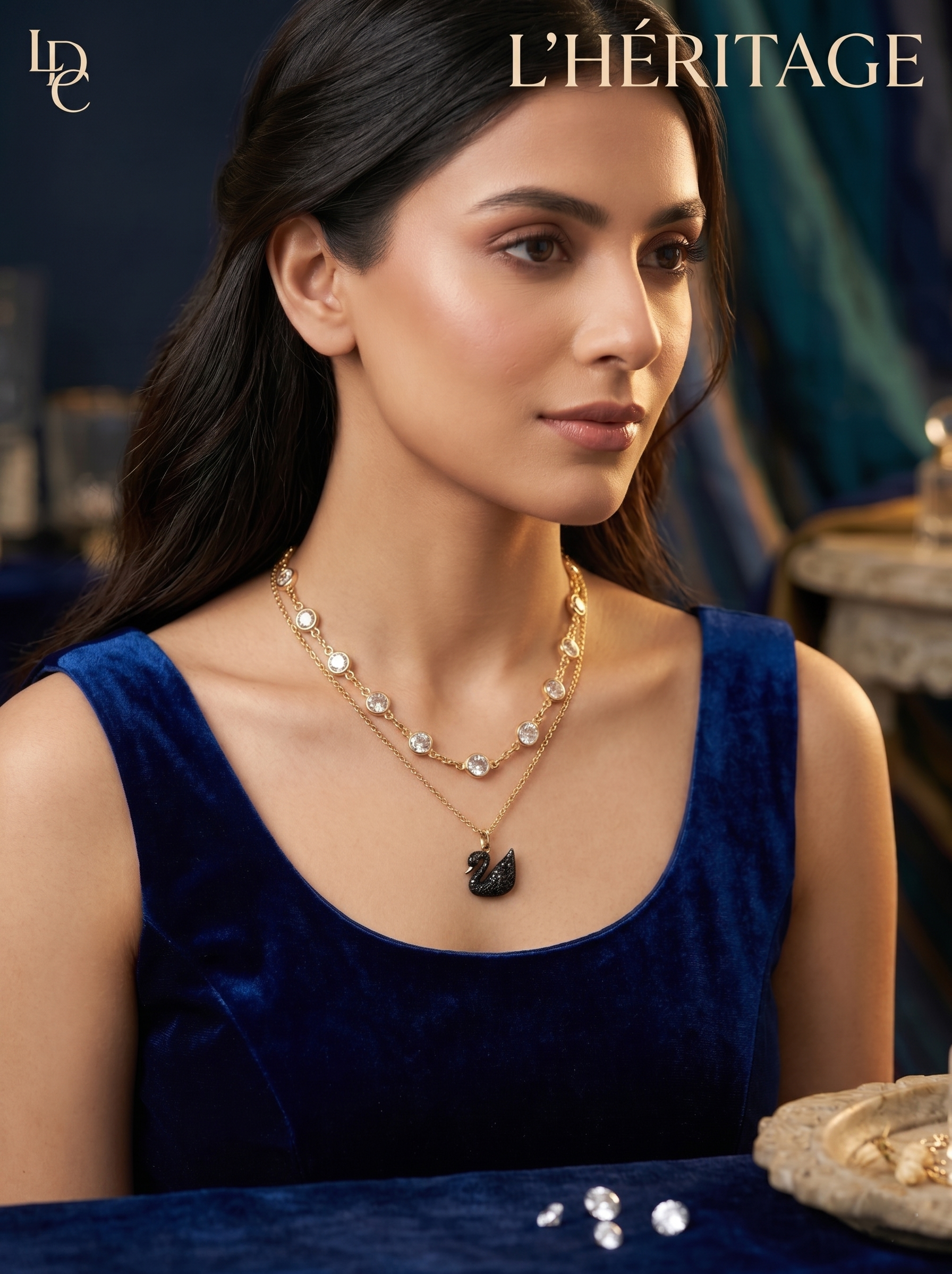 The Midnight Swan | Crystal Necklace