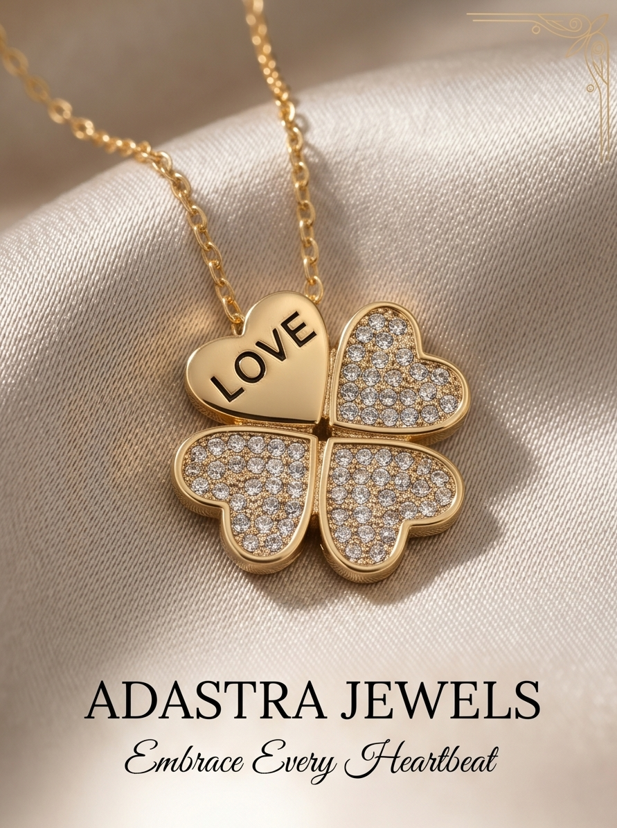 Adastra Jewels: The Celestial Clover Pearl Lariat Necklace