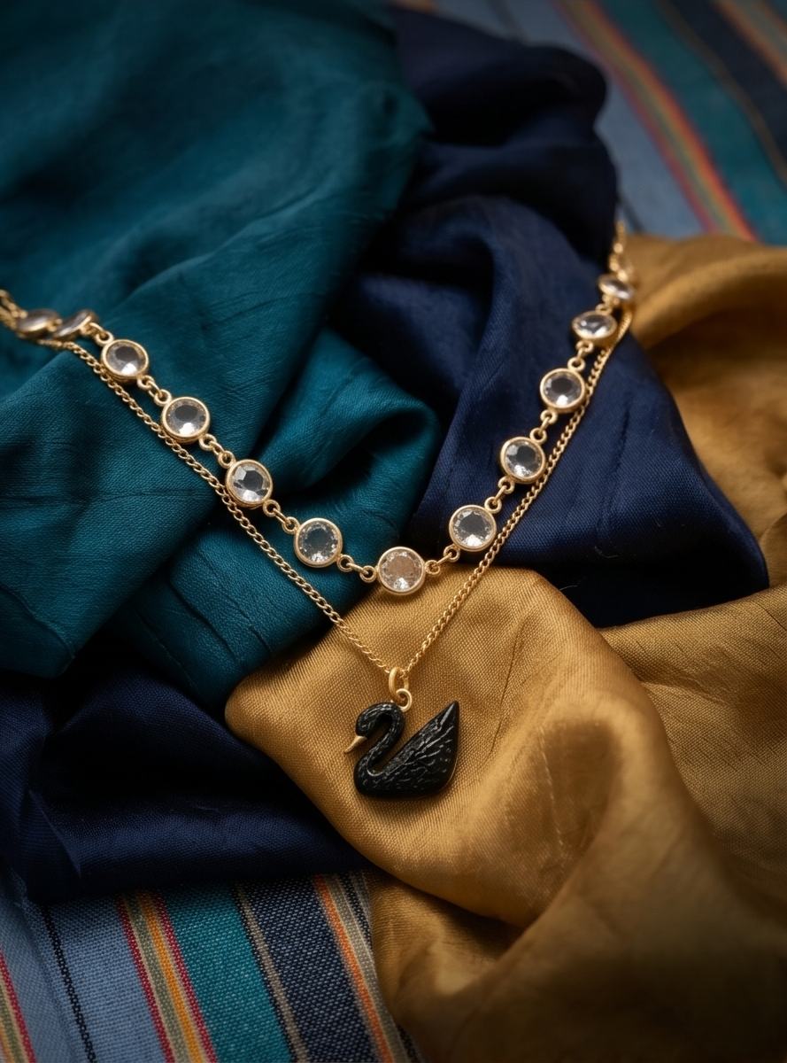 The Midnight Swan | Crystal Necklace