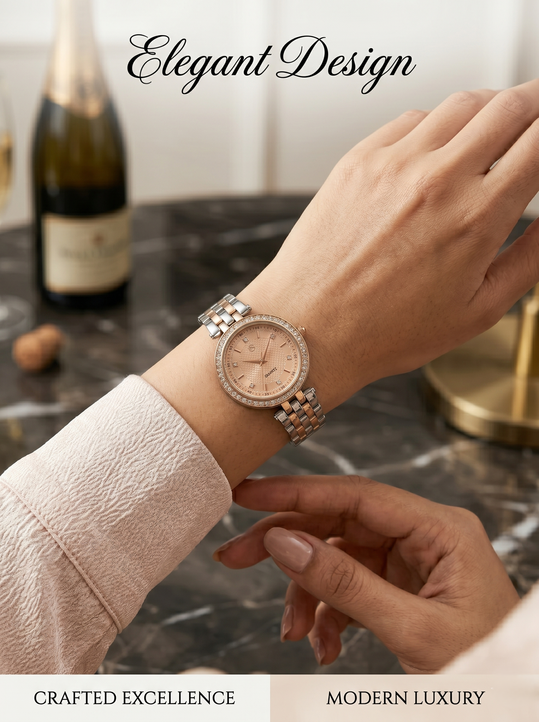 Premium Elegance: Rose Gold & Silver