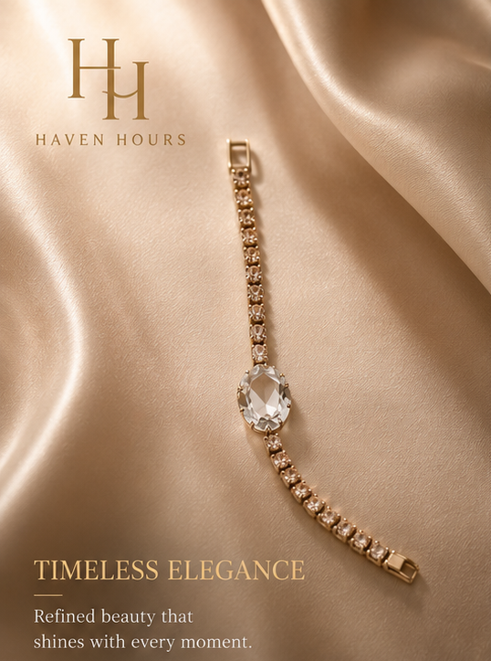 Crystal Elegance Bracelet – Rose Gold Luxury Tennis Bracelet