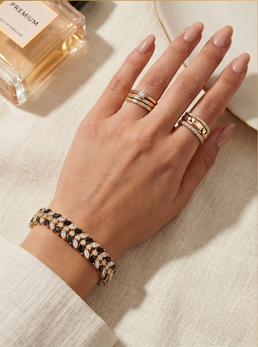 The Luxe Eclipse | Noir & Blanc Marquise