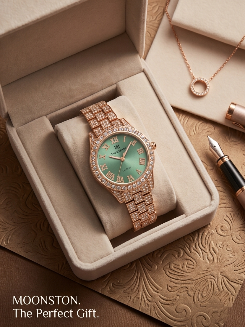 Elysian Rose & Mint Crystallized Timepiece
