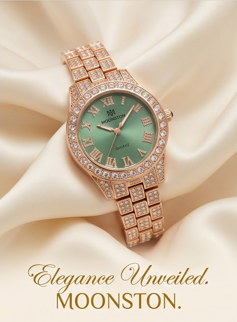 Elysian Rose & Mint Crystallized Timepiece