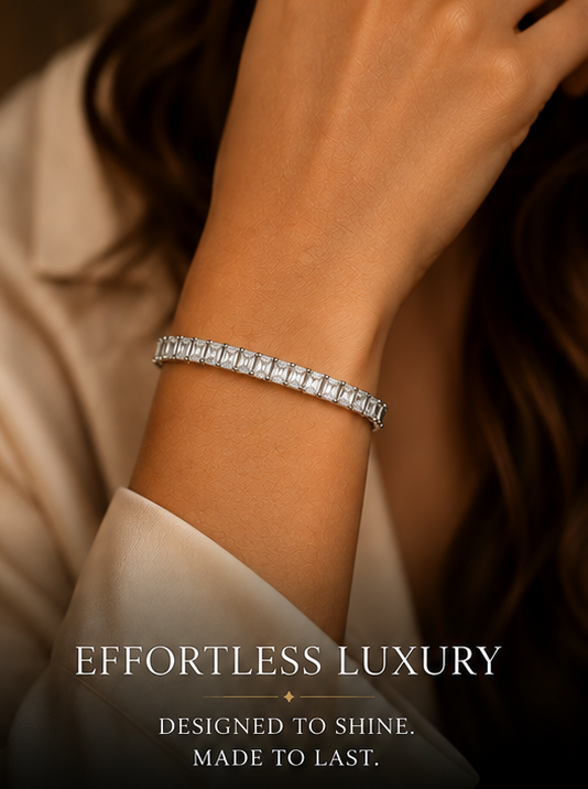 HH Eternity Luxe Bracelet – Silver Crystal Tennis Bracelet