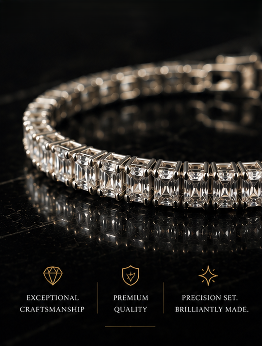 HH Eternity Luxe Bracelet – Silver Crystal Tennis Bracelet