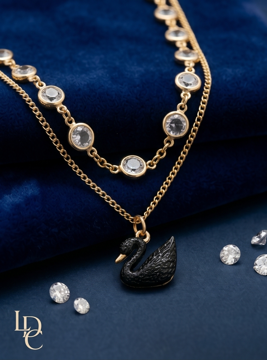 The Midnight Swan | Crystal Necklace